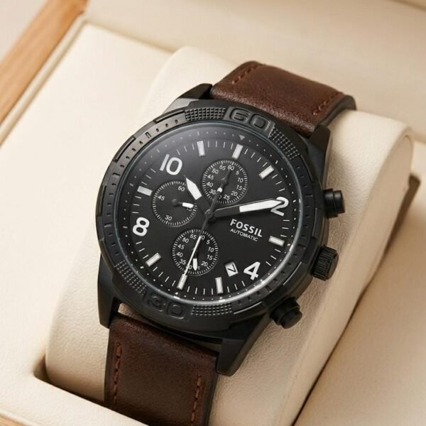 Fossi_l Bronson Chronograph Luggage Leather