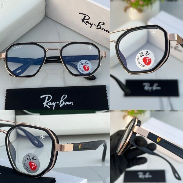 Branded RB Sunglasses 3160 gold plano