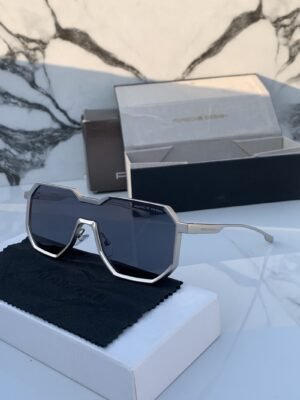 Branded Posce 98145 Silver Black Sunglasses
