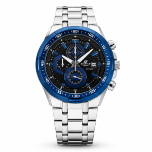 Edifice Silver Blue Metal Watch