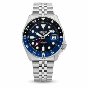 Seiko 5 GMT Stainless steel Blue black Watch
