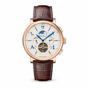 Cartier Leather Brown Automatic Watch D