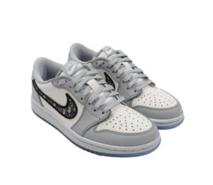 Dior x Air Jordan 1 Low Gray & White